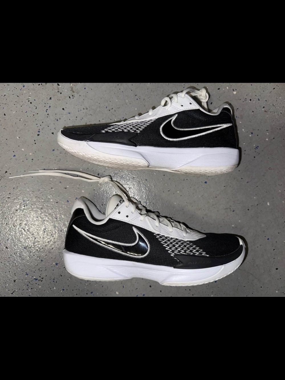 Nike Air Zoom G.T. Cut Academy Mens 8 Black White (Panda) Shoes - Picture 6 of 7